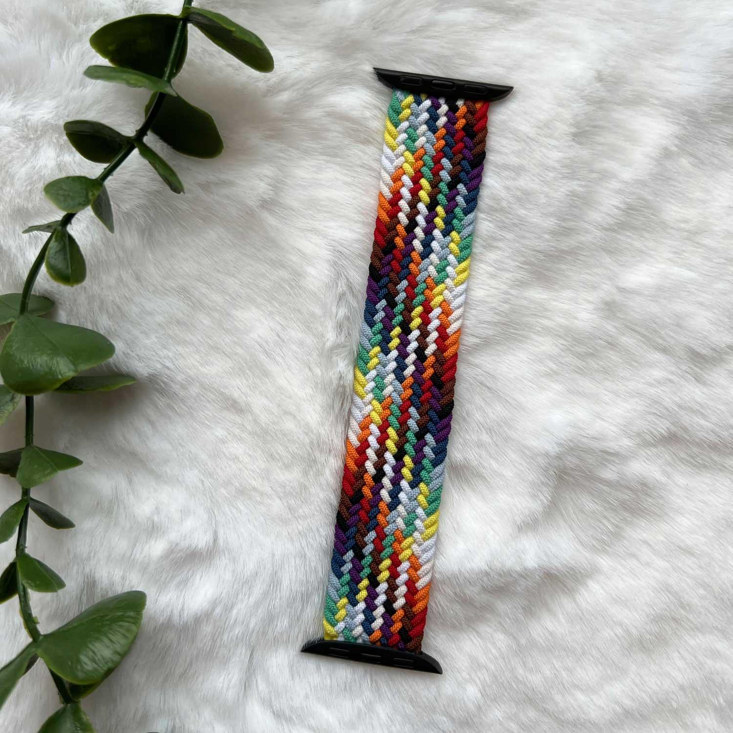 Bracelet Apple Watch - nylon - tressé solo - coloré vif