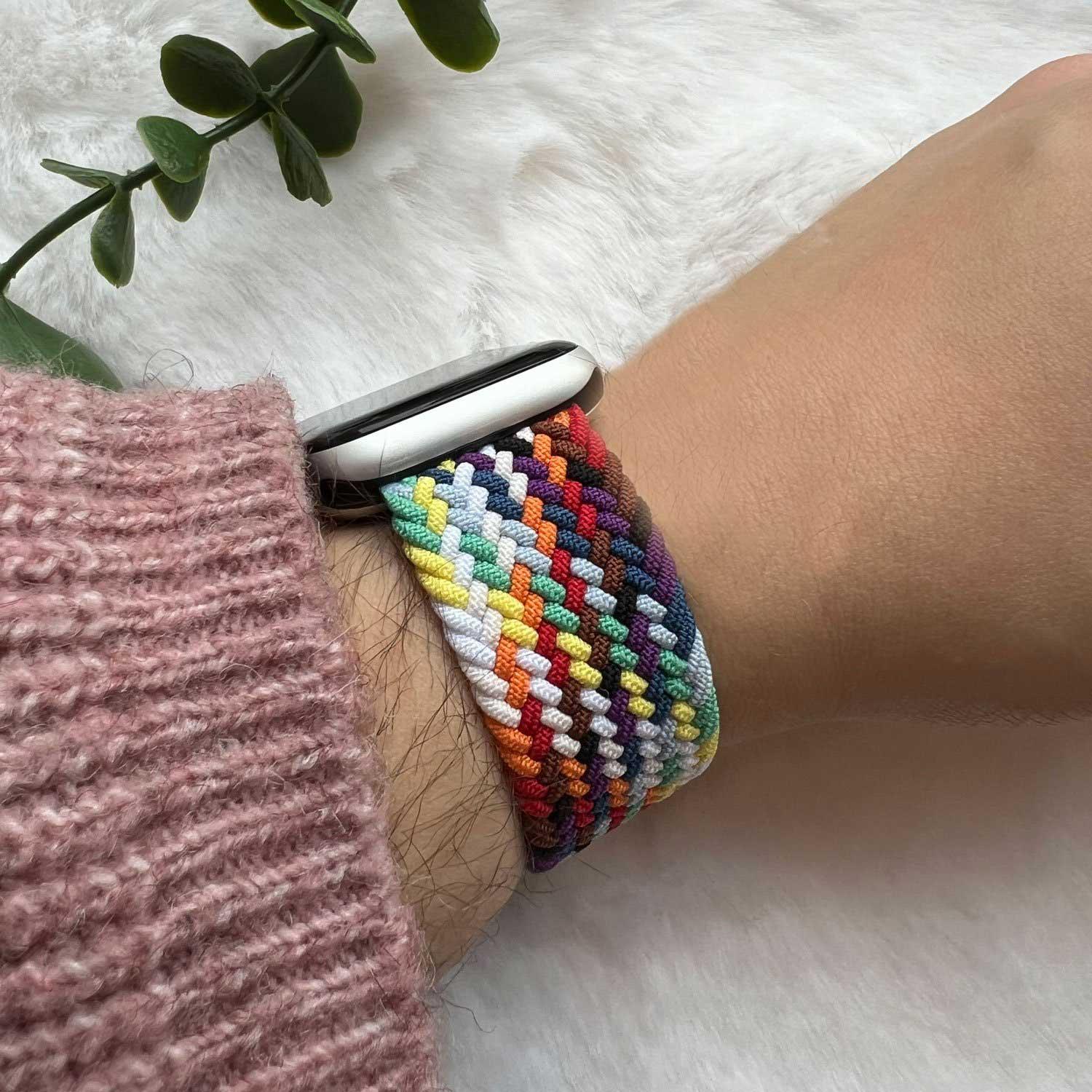 Bracelet Apple Watch - nylon - tressé solo - coloré vif
