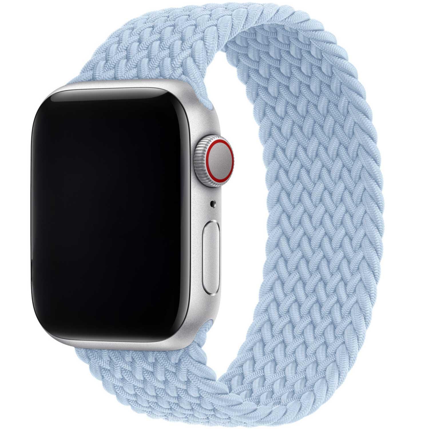 Bracelet Apple Watch Onyx - tressé - solo - nylon - bleu clair