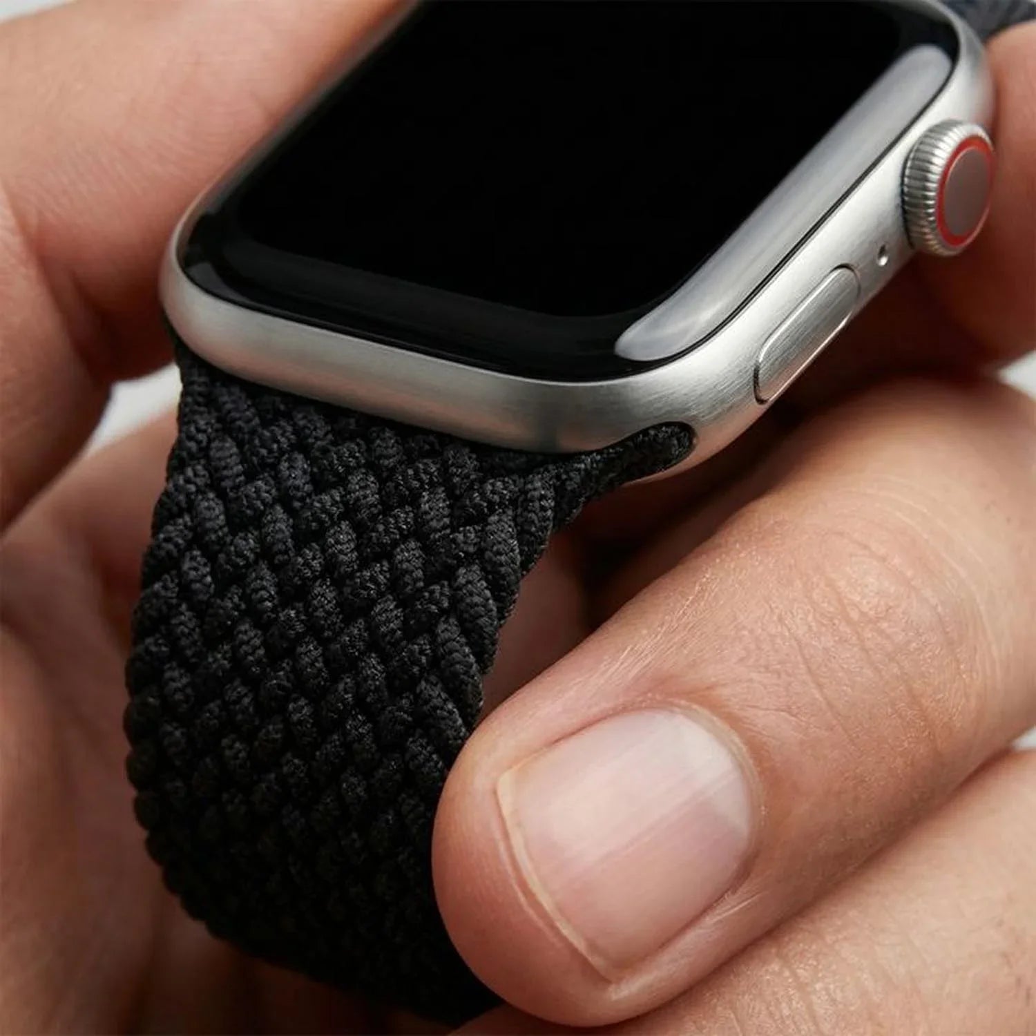 Bracelet Apple Watch - nylon - solo tressé - noir