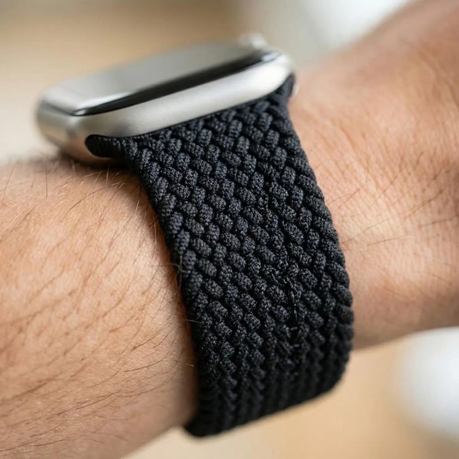 Bracelet Apple Watch - nylon - solo tressé - noir