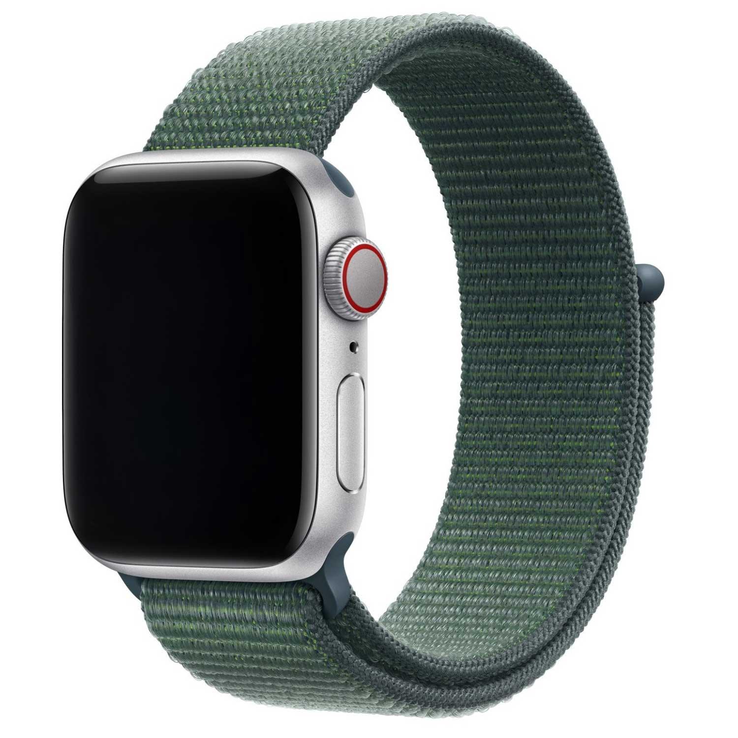 Bracelet Apple Watch Flyne - tissé - nylon - bleu sarcelle