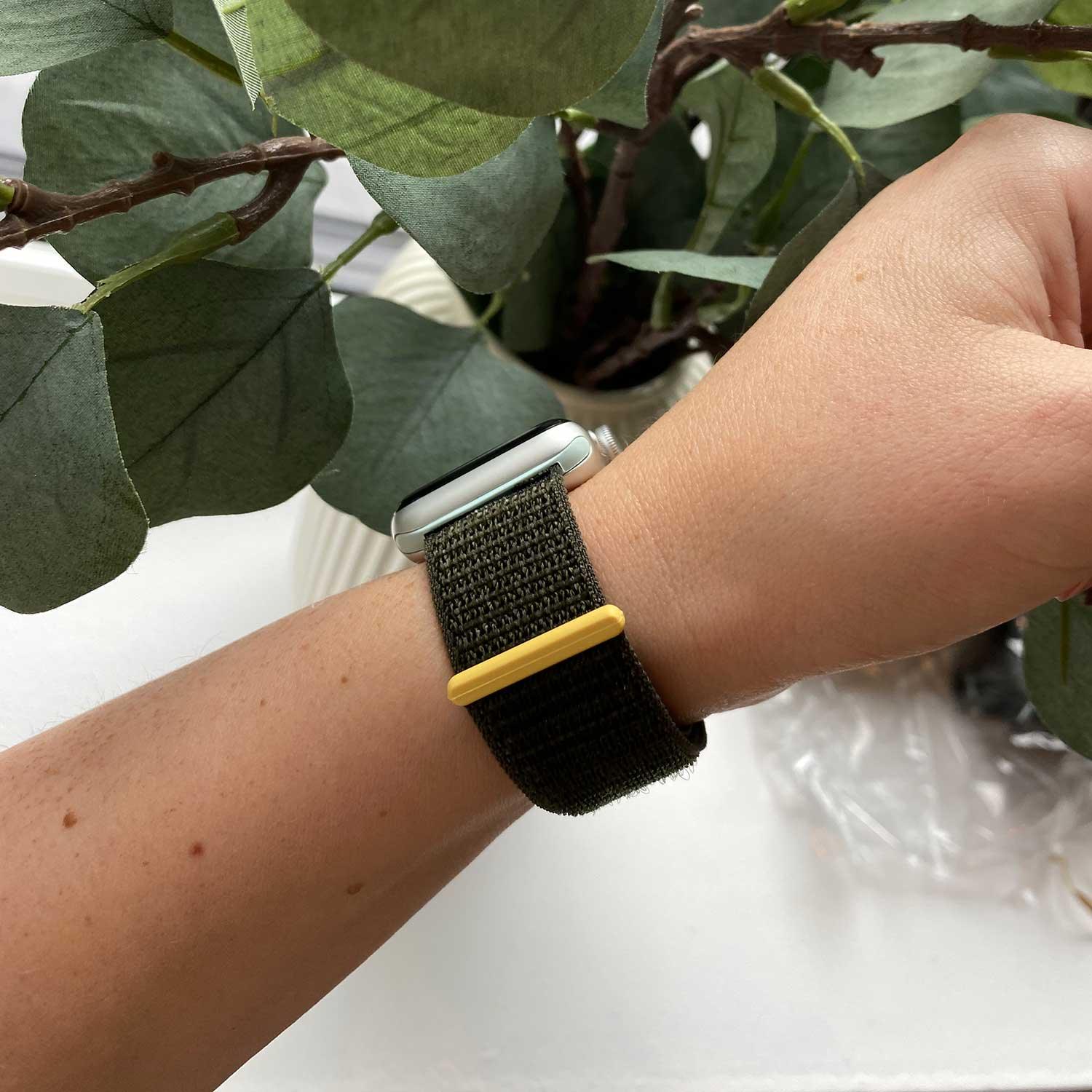 Bracelet pour Apple Watch Osvo - tissé - nylon - cyprès