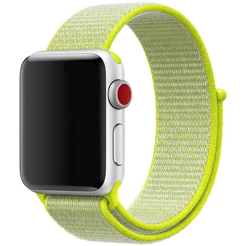 Bracelet Apple Watch Osvo - tissé - nylon - jaune