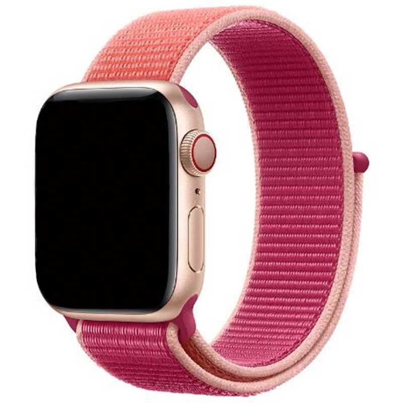 Bracelet Apple Watch Nexora - tissé - nylon - grenade
