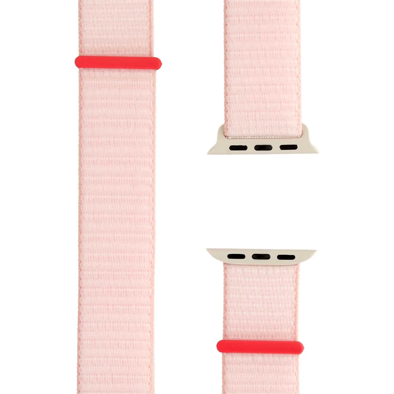Bracelet Apple Watch Nexora - tissé - nylon - rose clair