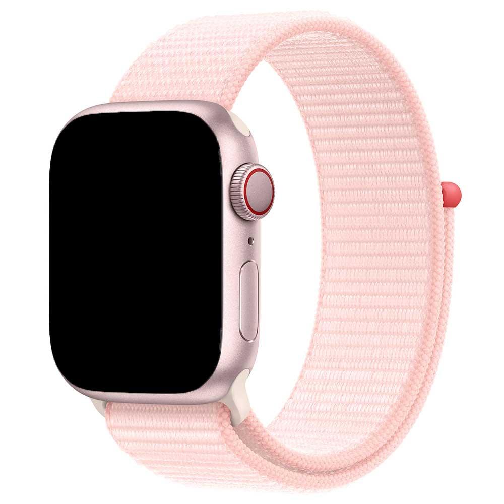 Bracelet Apple Watch Nexora - tissé - nylon - rose clair