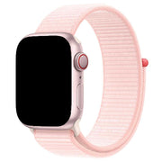 Bracelet Apple Watch Nexora - tissé - nylon - rose clair