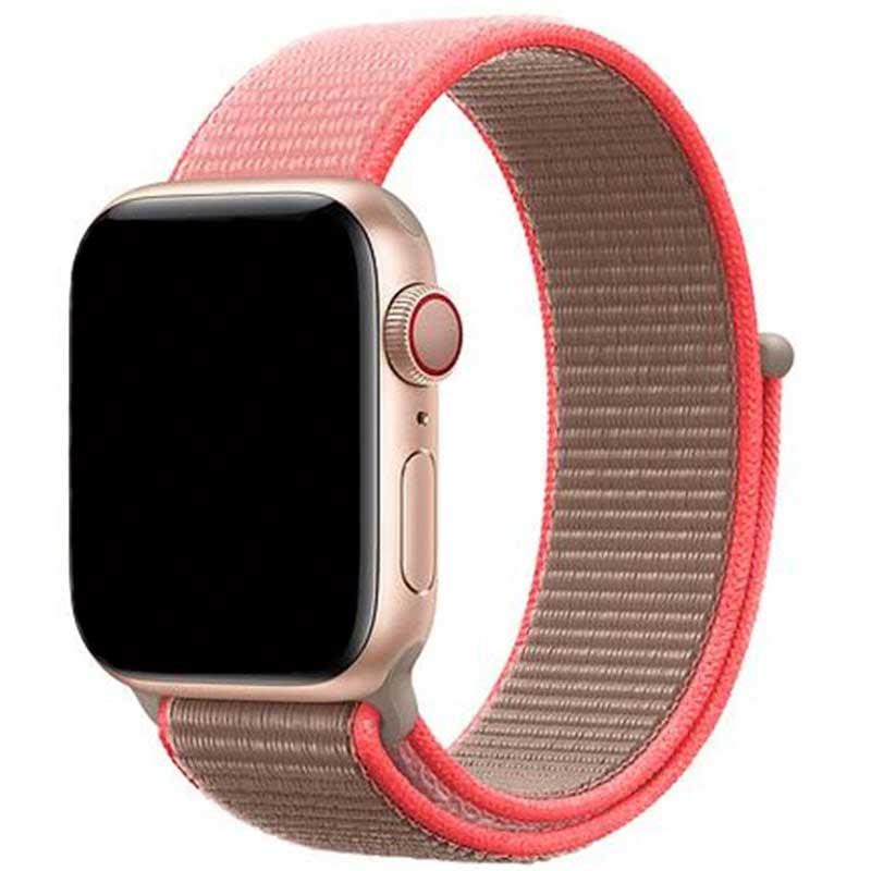 Bracelet Apple Watch Nexora - tressé - nylon - rose fluo