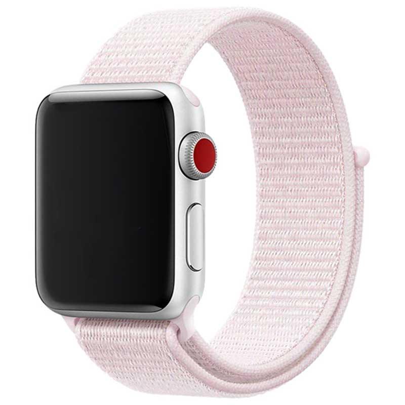 Bracelet Apple Watch Osvo - tissé - nylon - rose clair