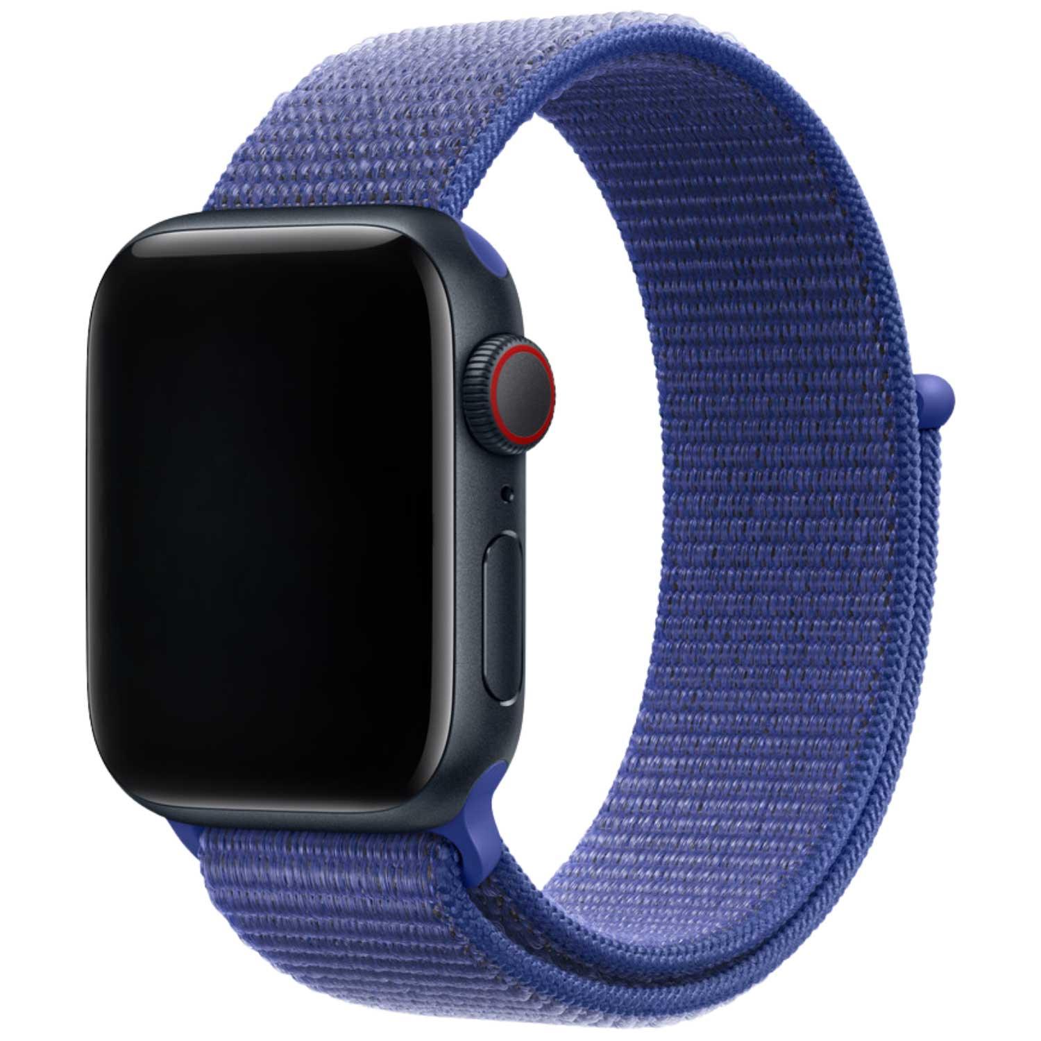Bracelet Apple Watch Flyne - tissé - nylon - outremer