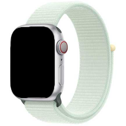 Bracelet Apple Watch Nexora - tissé - nylon - vert menthe doux
