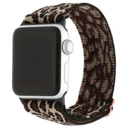 Bracelet Apple Watch - nylon - boucle tissée - léopard