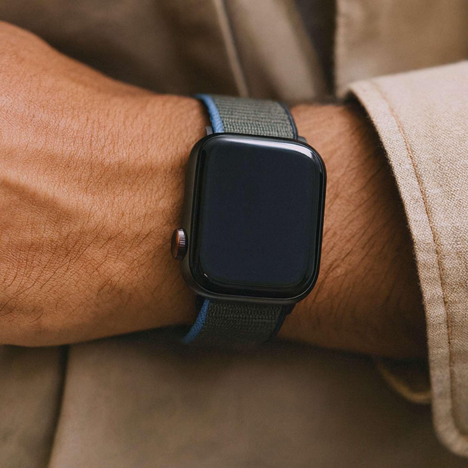 Bracelet Apple Watch - tissé - nylon - vert inverness