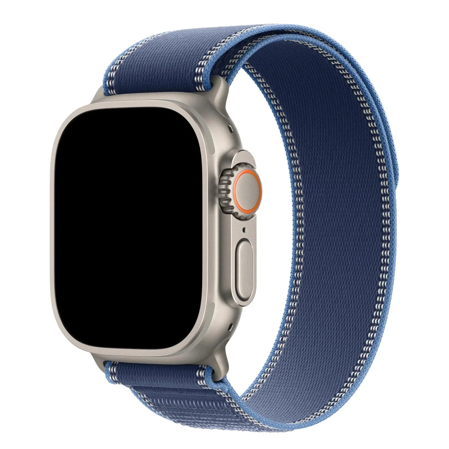 Bracelet Apple Watch Trail - nylon - bleu - bleu vif - argenté