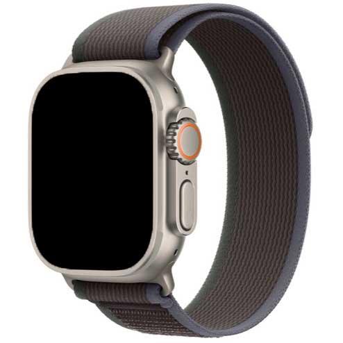 Apple Watch bracelet Trail - nylon - bleu noir