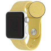 Bracelet imprimé Apple Watch - silicone - fleurs jaunes