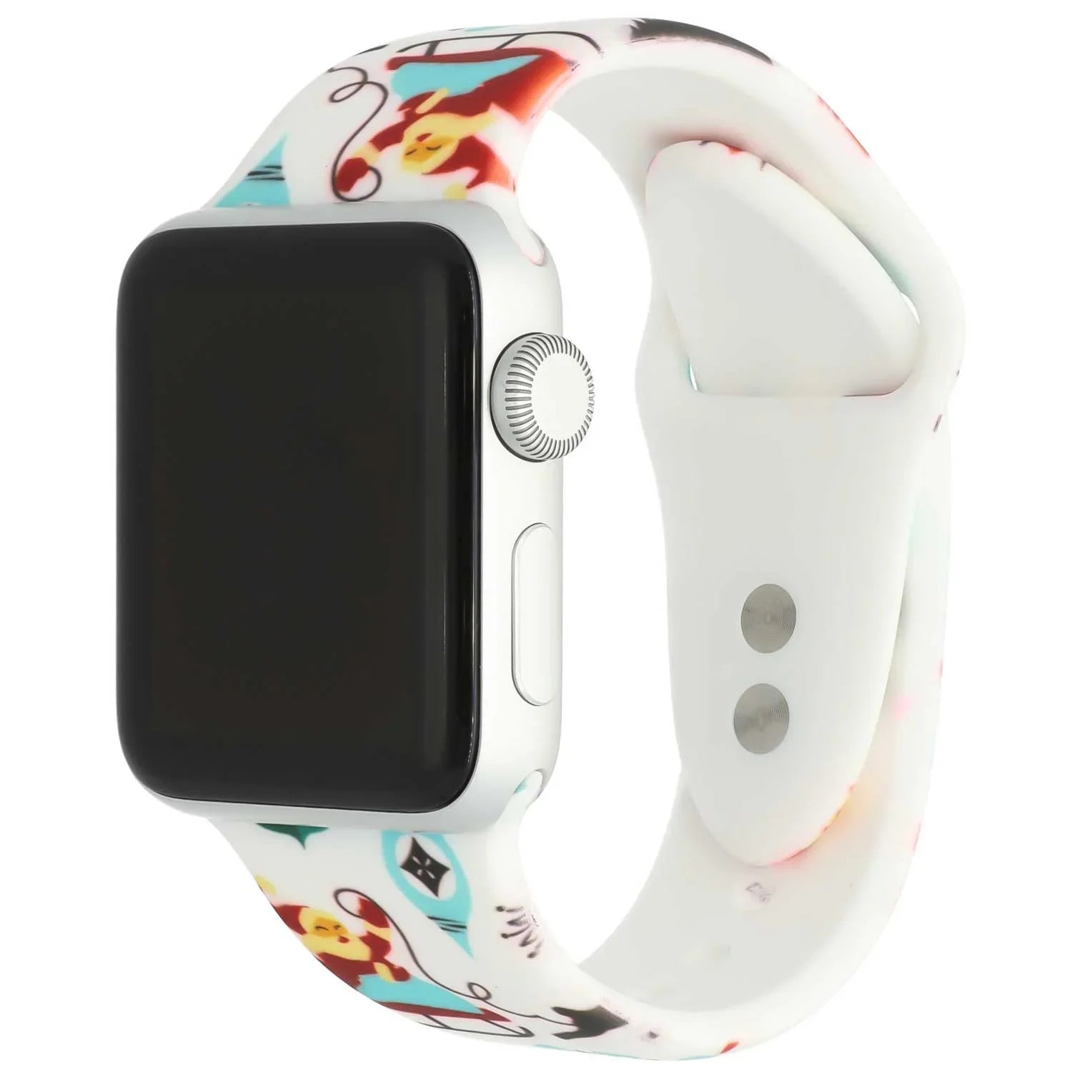 Bracelet imprimé Apple Watch - silicone - Noël - blanc