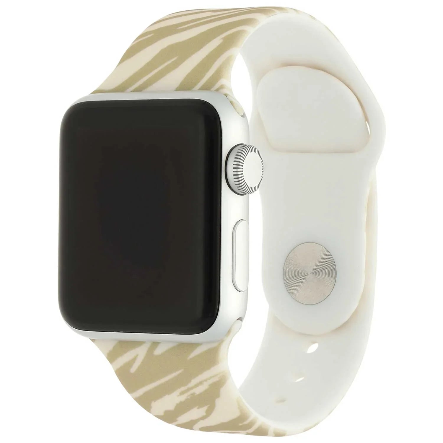Bracelet imprimé Apple Watch - silicone - zèbre marron