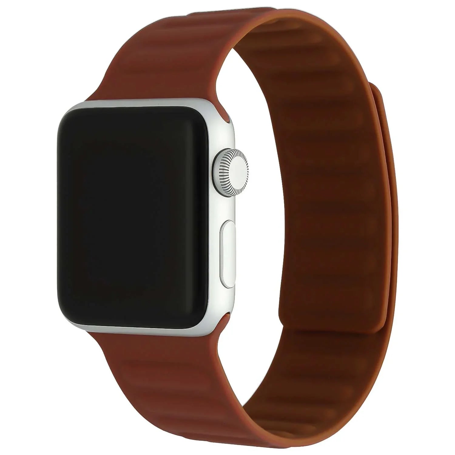 Bracelet tressé Solo Loop pour Apple Watch - silicone - marron