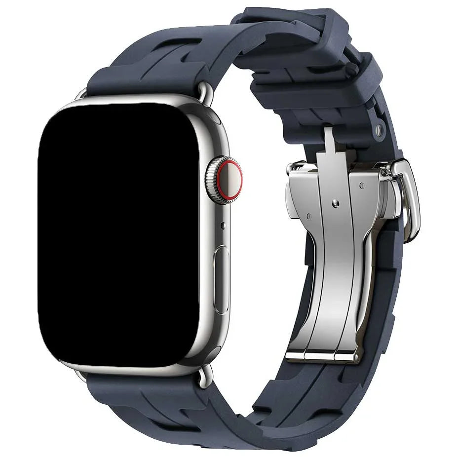 Bracelet Apple Watch kilim - silicone - bleu