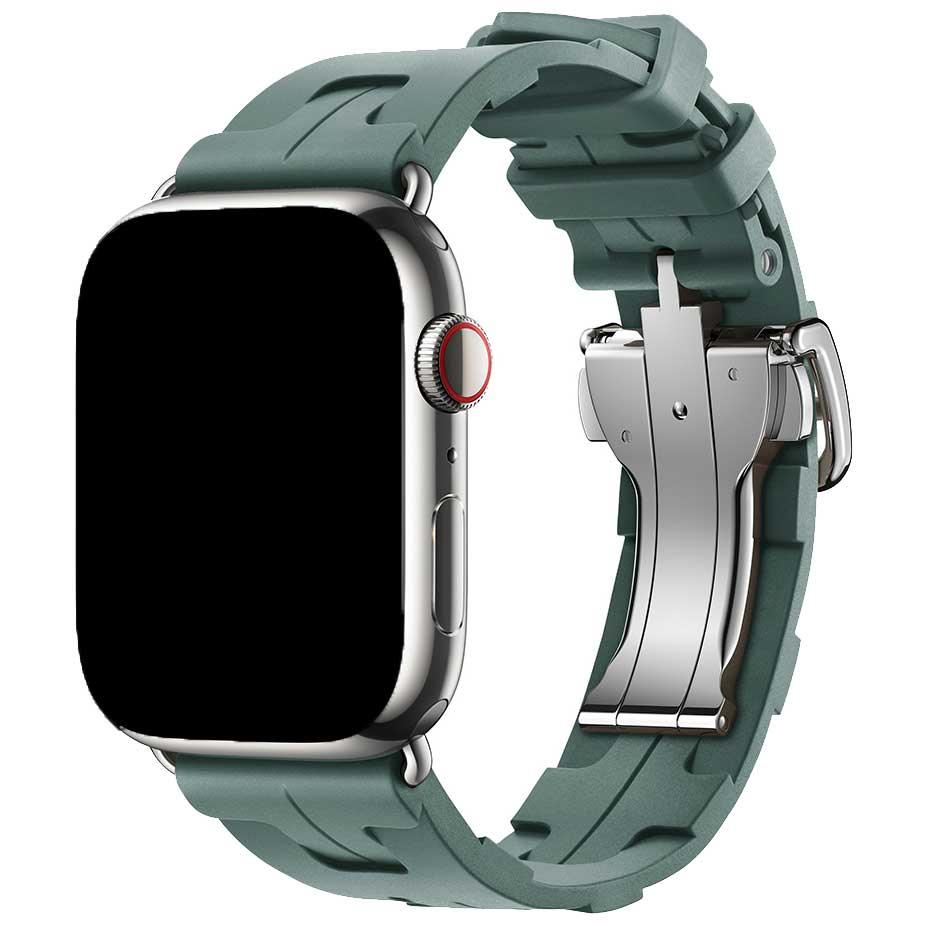 Bracelet Apple Watch Kilim - silicone - vert pin
