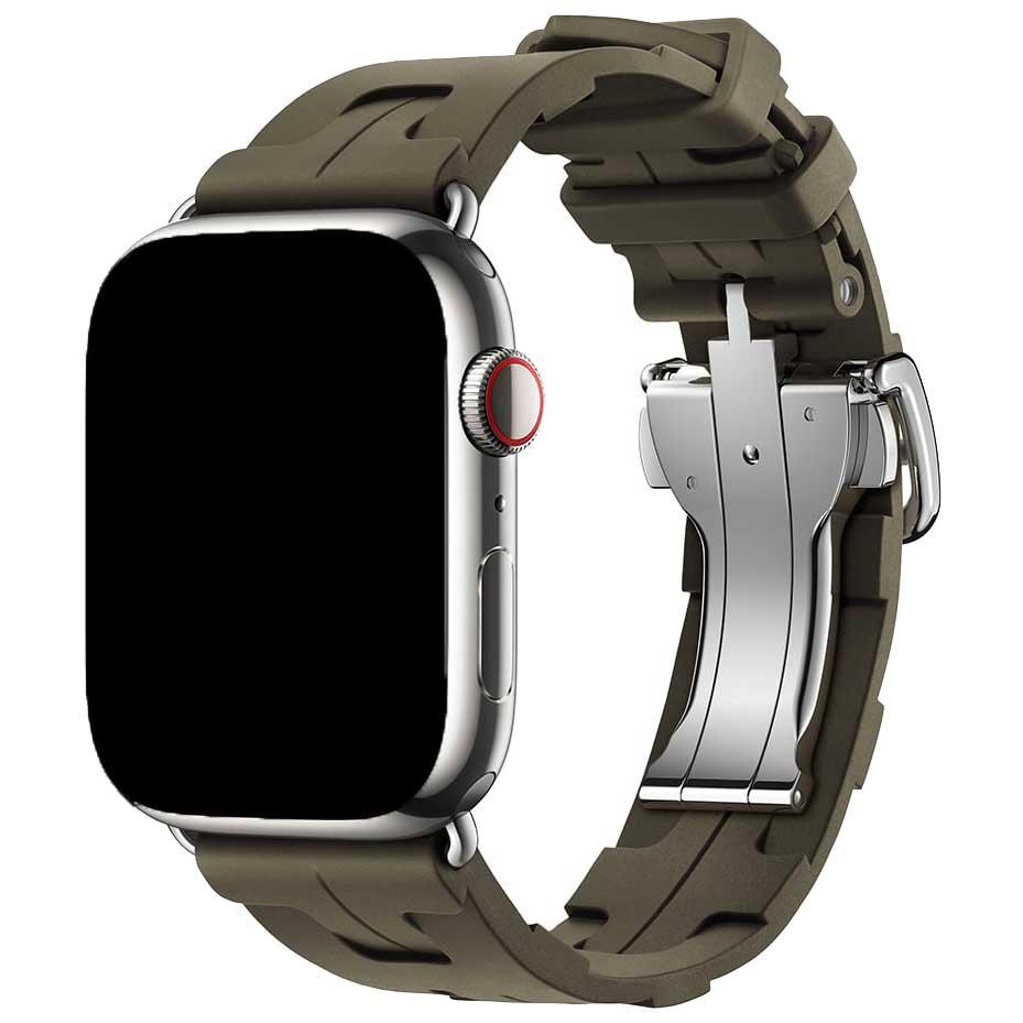 Bracelet Apple Watch Kilim - silicone - kaki