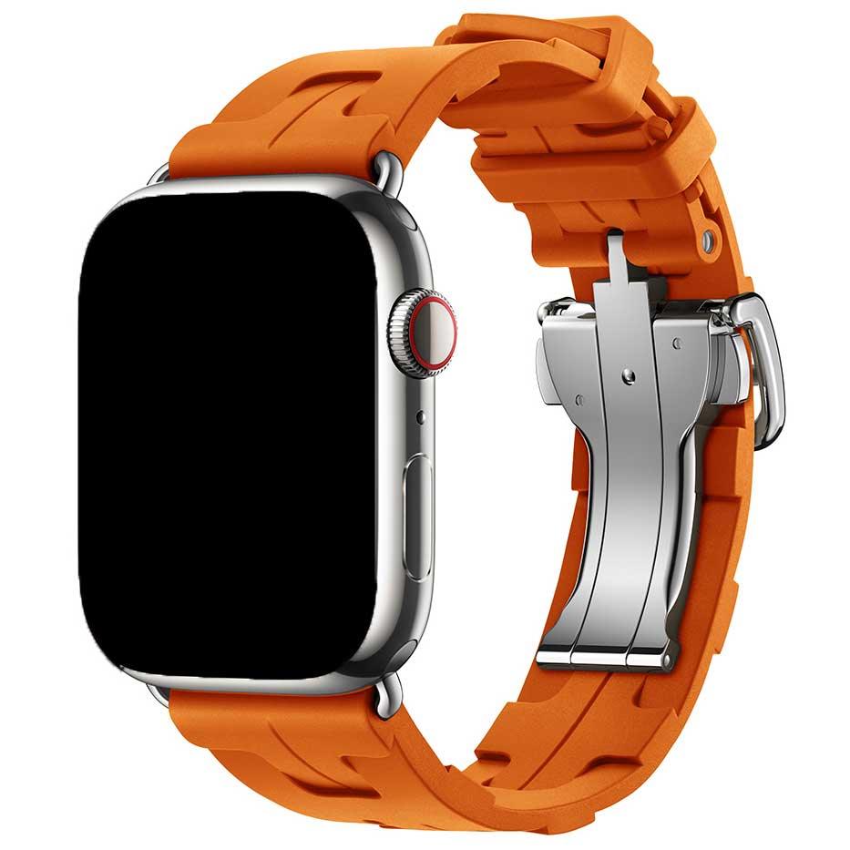 Bracelet Apple Watch Kilim - Silicone - Orange