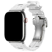 Bracelet Apple Watch kilim - silicone - blanc
