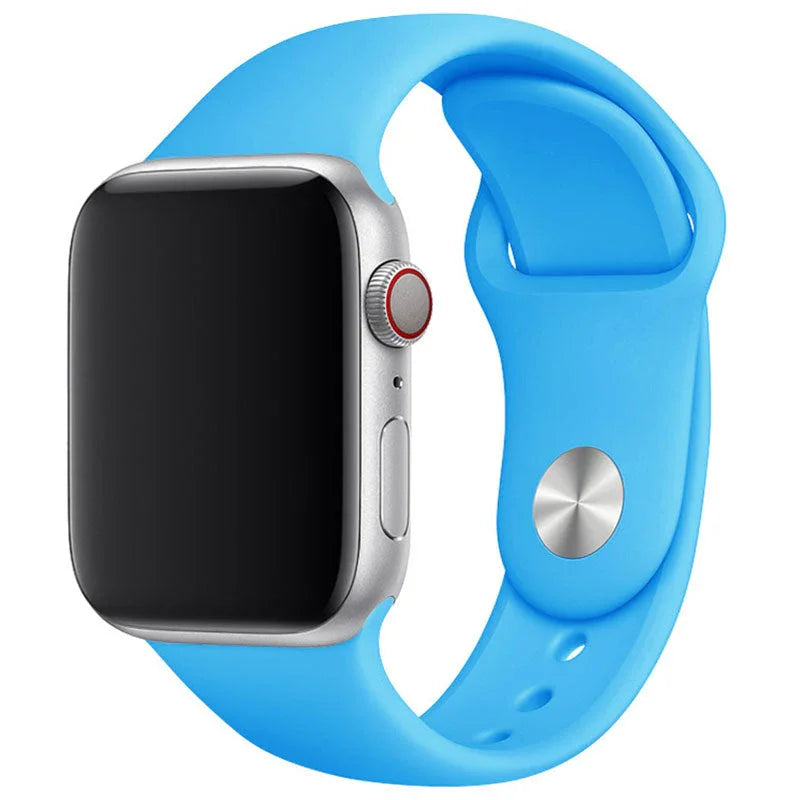 Bracelet Apple Watch - silicone - bleu