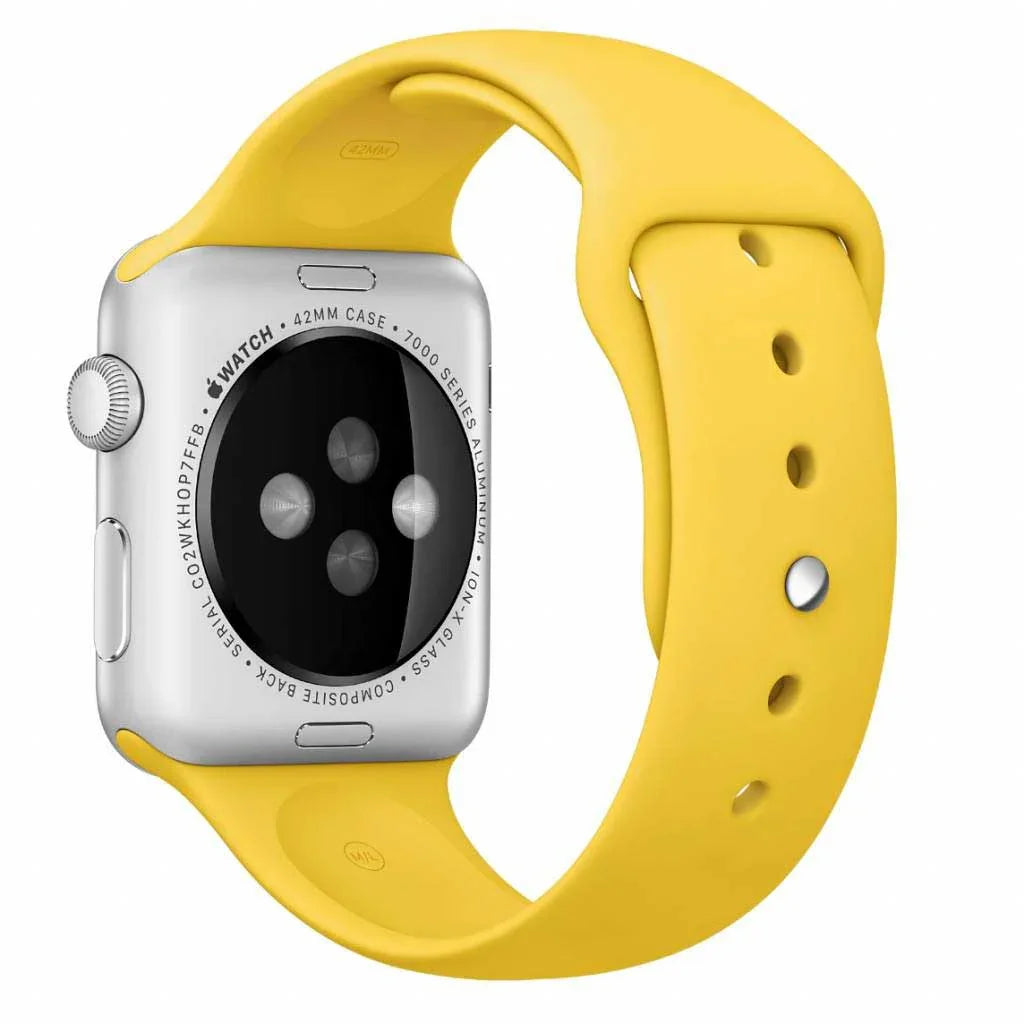Bracelet Apple Watch Ovaro - silicone - jaune