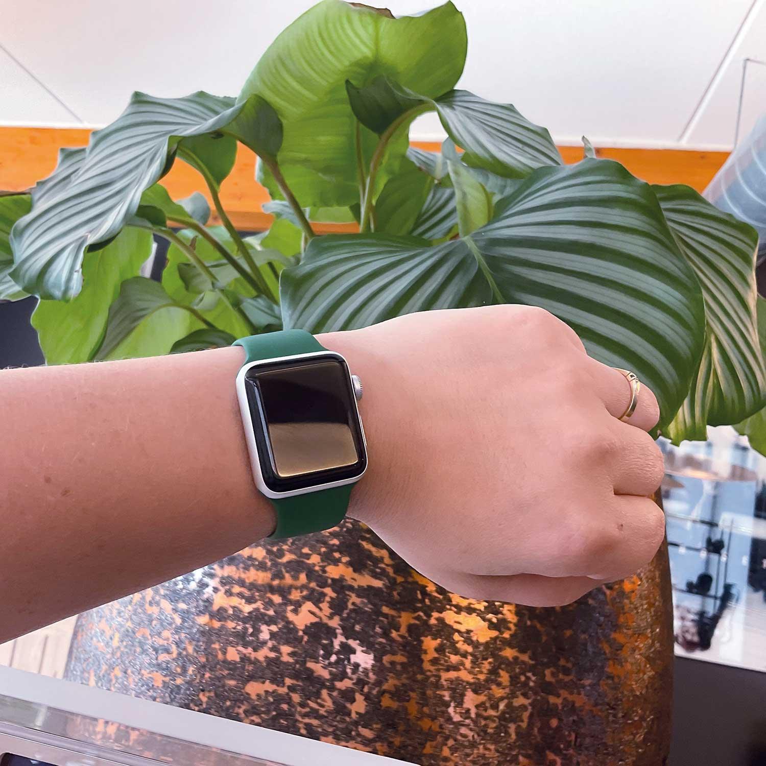 Bracelet Apple Watch - silicone - trèfle