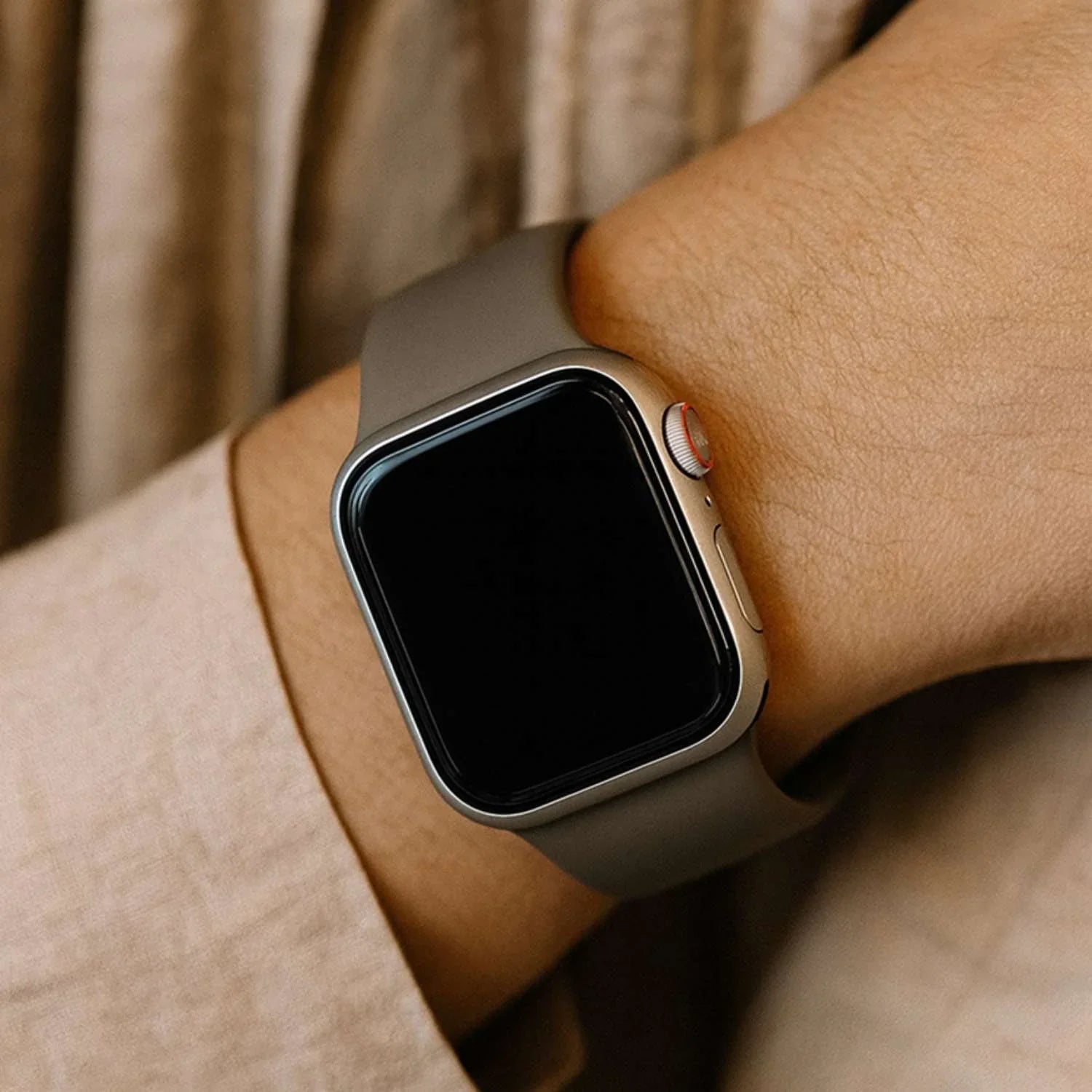Bracelet Apple Watch Savro - silicone - argile