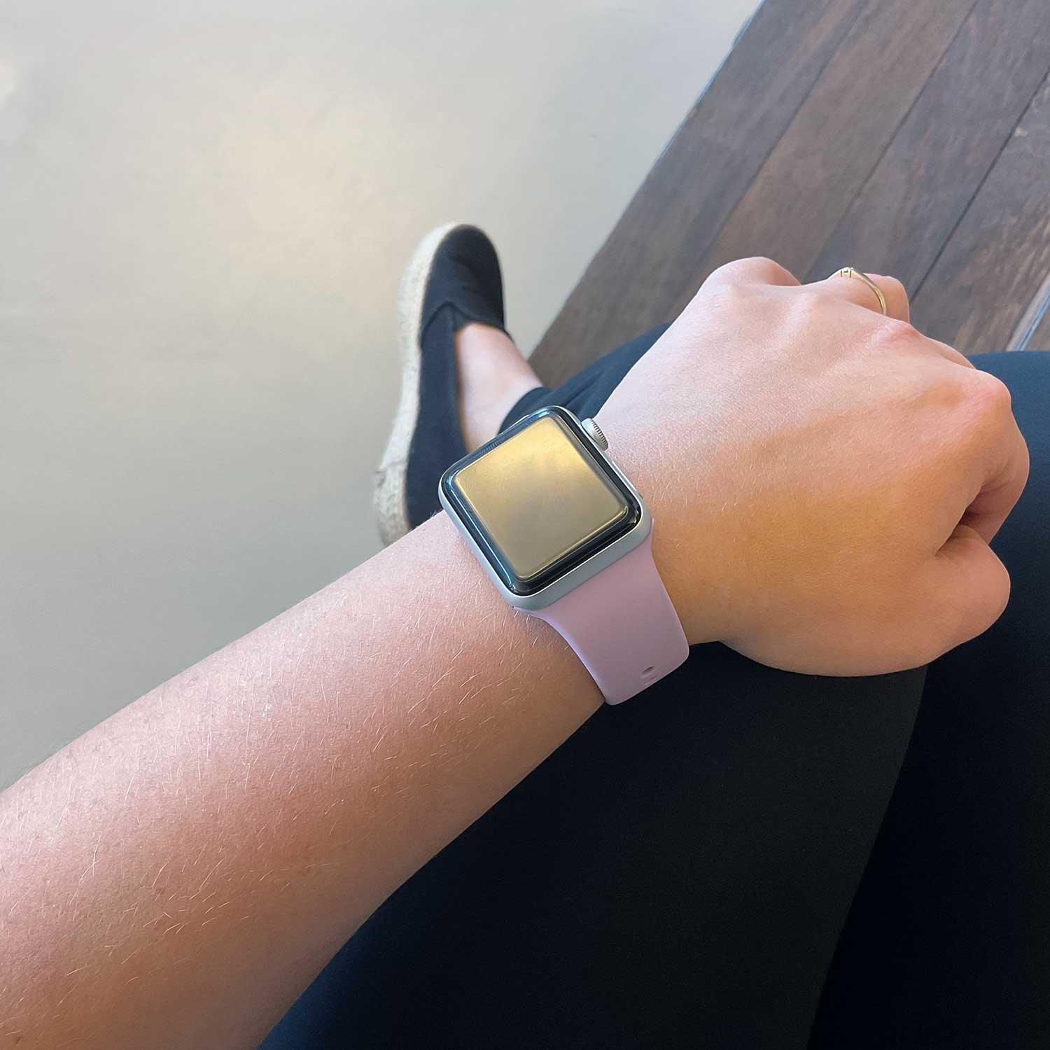 Bracelet Apple Watch - silicone - violet clair