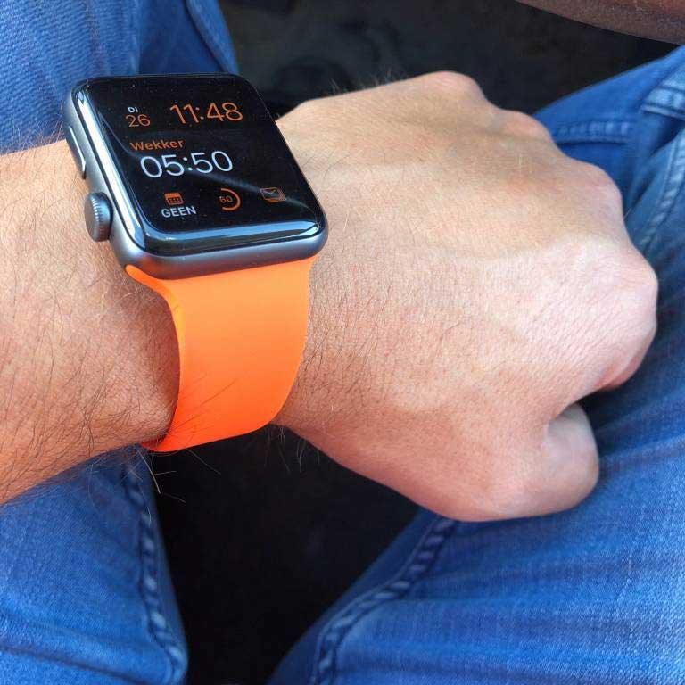 Bracelet Apple Watch Teyra - silicone - orange