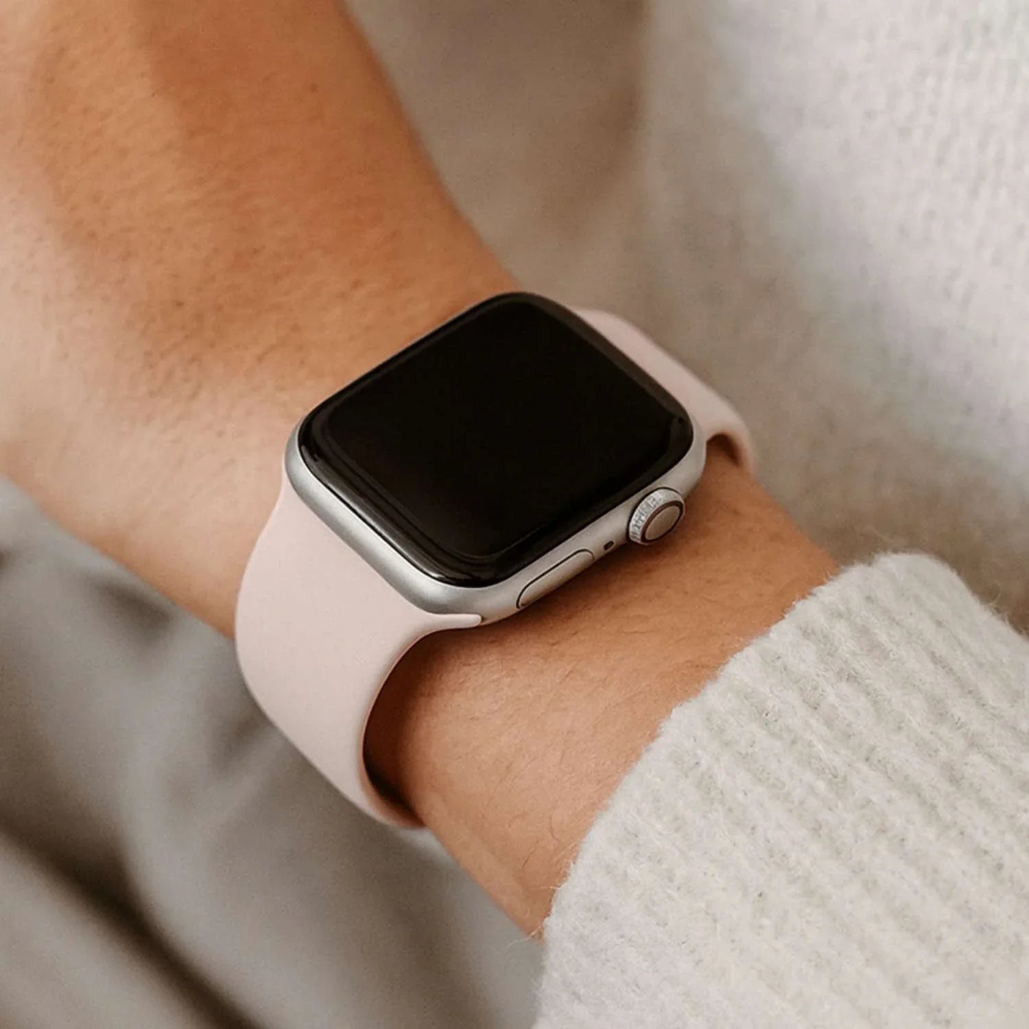 Bracelet Apple Watch - silicone - sable rose