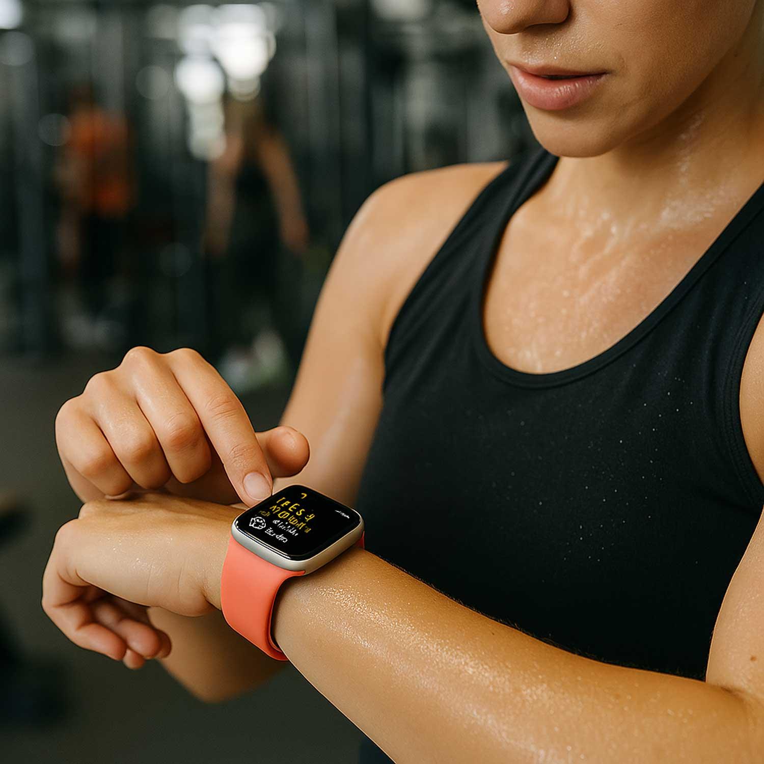 Bracelet Apple Watch Ovaro - silicone - mandarine