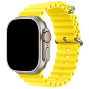 Bracelet Apple Watch Océan - silicone - jaune