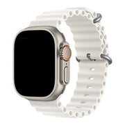 Bracelet Apple Watch Ocean - silicone - blanc