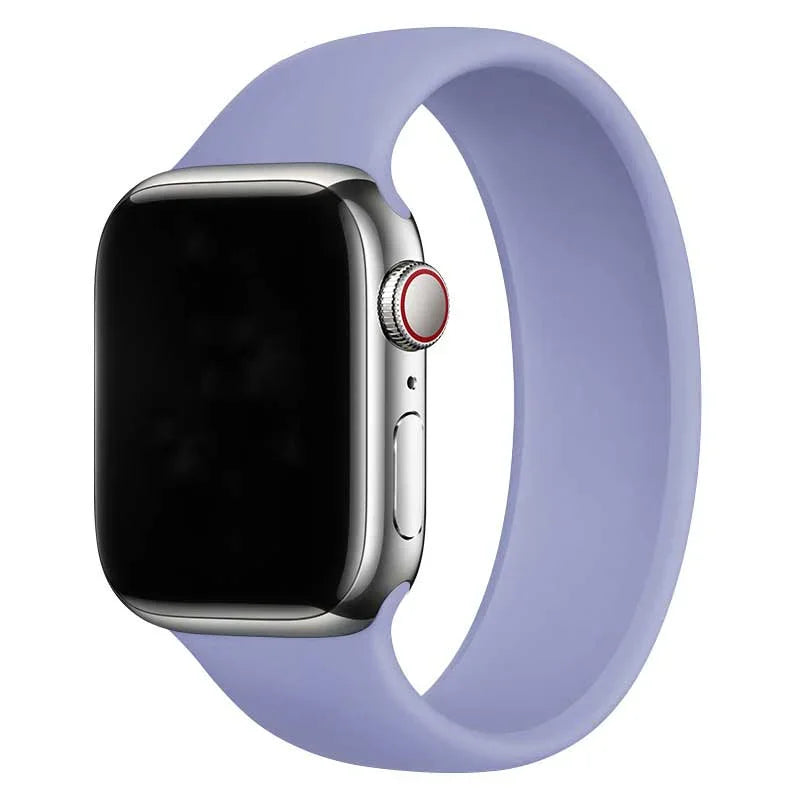 Bracelet Apple Watch - silicone - solo loop - lavande anglaise