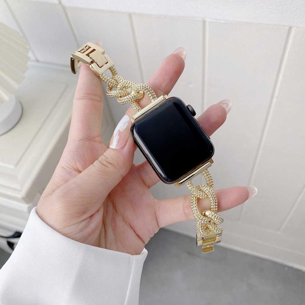 Bracelet Apple Watch Chain - acier - noir