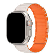 Bracelet Apple Watch Zyro - silicone - lumière stellaire orange
