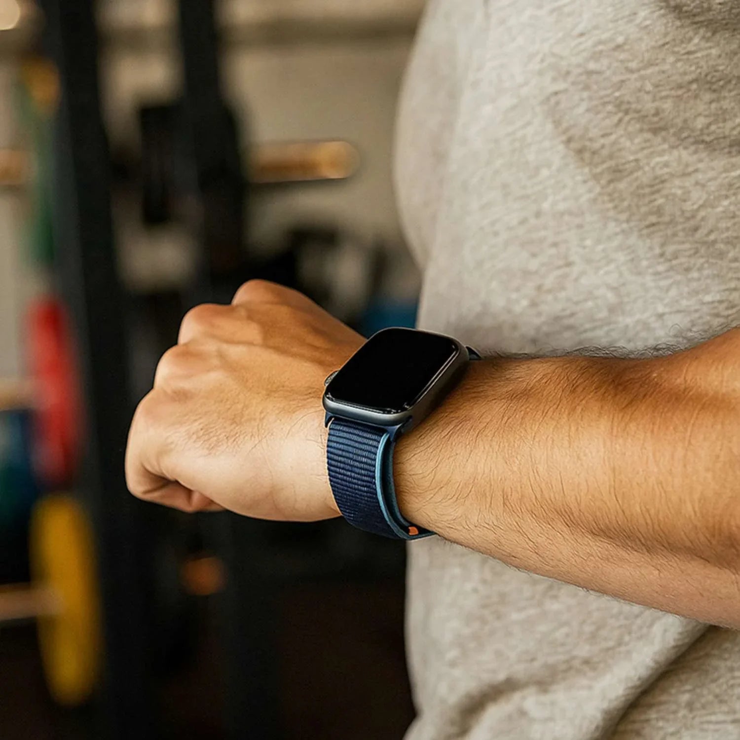 Bracelet Apple Watch - tissé - nylon - abyssal