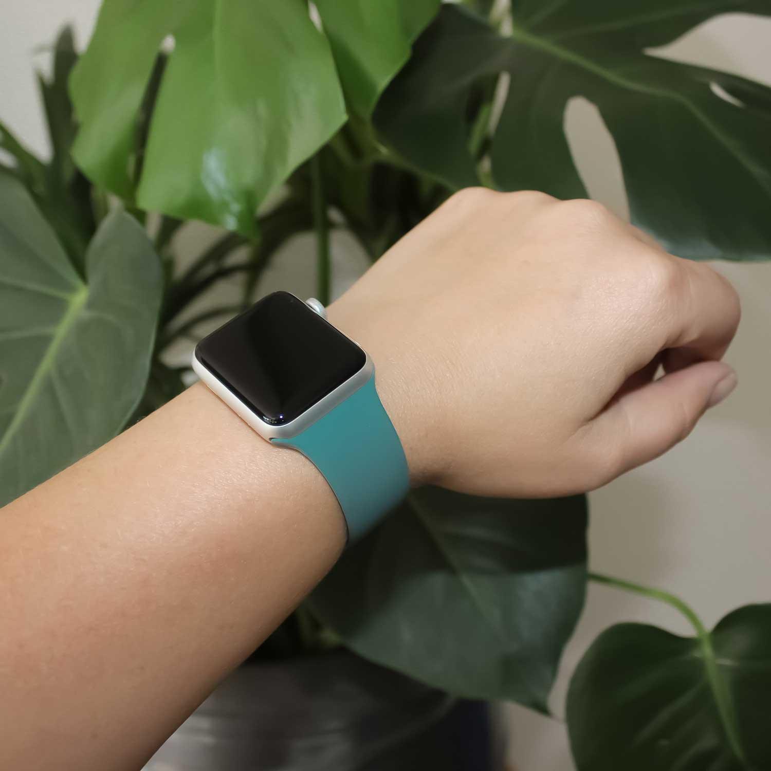 Bracelet pour Apple Watch Savro - silicone - vert pin