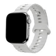 Bracelet Apple Watch Wave - silicone - blanc