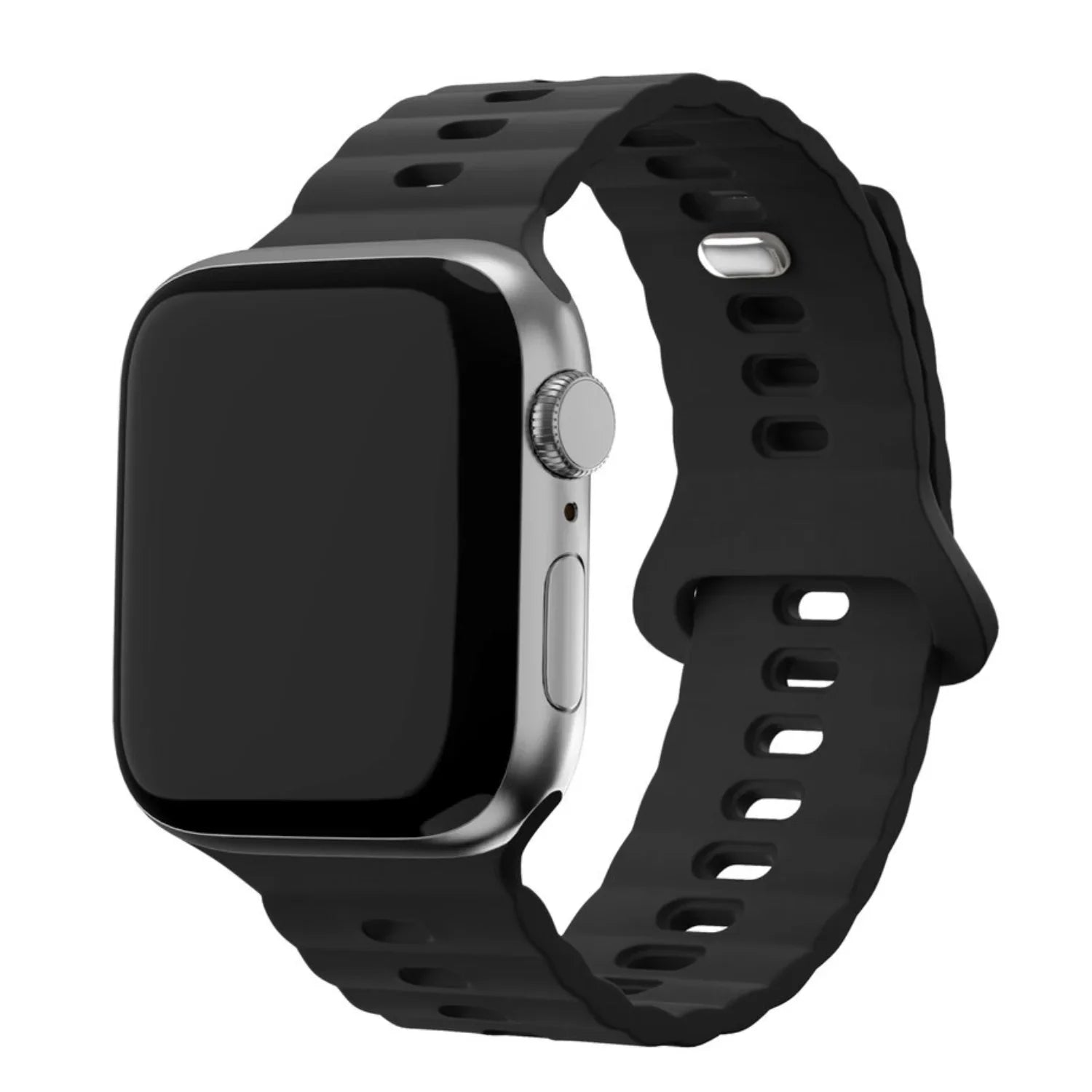 Bracelet Apple Watch Wave - silicone - noir