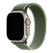 Bracelet Apple Watch Trail - nylon - vert fluo - noir