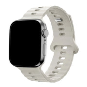 Bracelet Apple Watch Wave - silicone - lumière stellaire