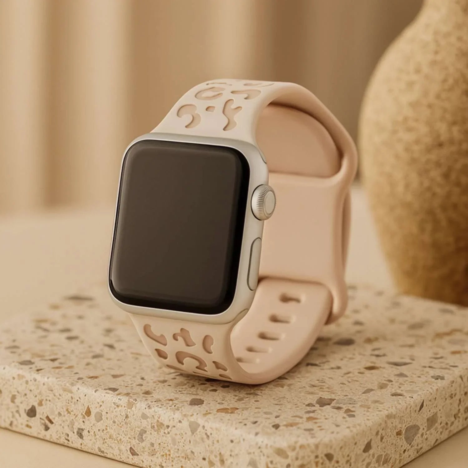 Bracelet Apple Watch Wild - silicone - rose lumière stellaire