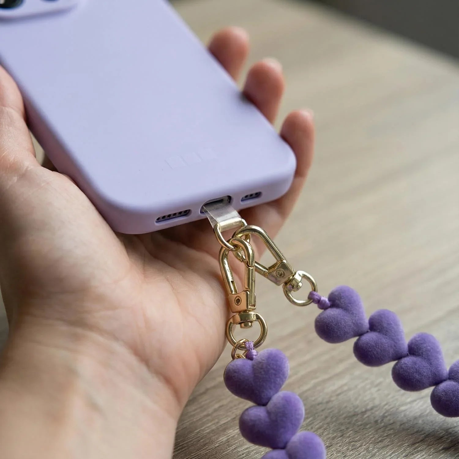 Cordon de téléphone Fluwee - violet - argent